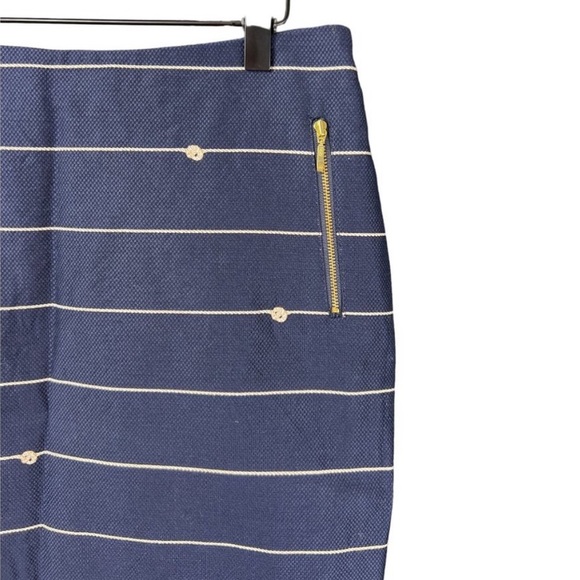 The Limited Jacquard Blue Nautical Rope Skirt Gold Accents - Picture 3 of 6